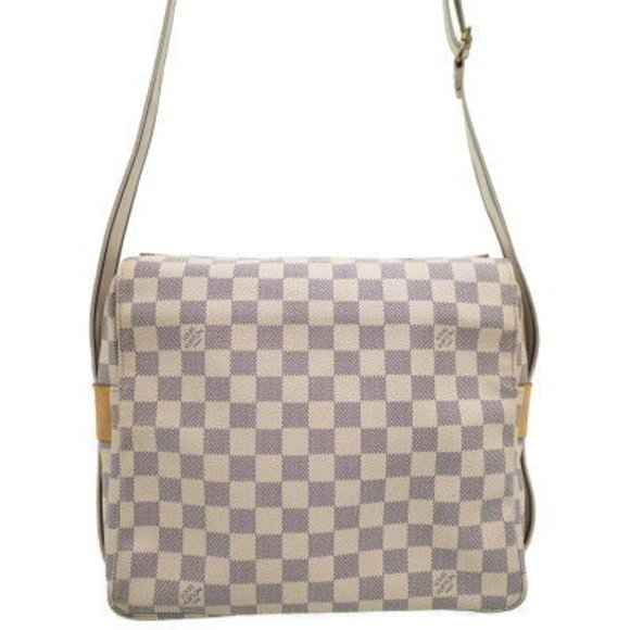 Louis Vuitton Damier Azur White Naviglio Shoulder Bag - Picture 1 of 8